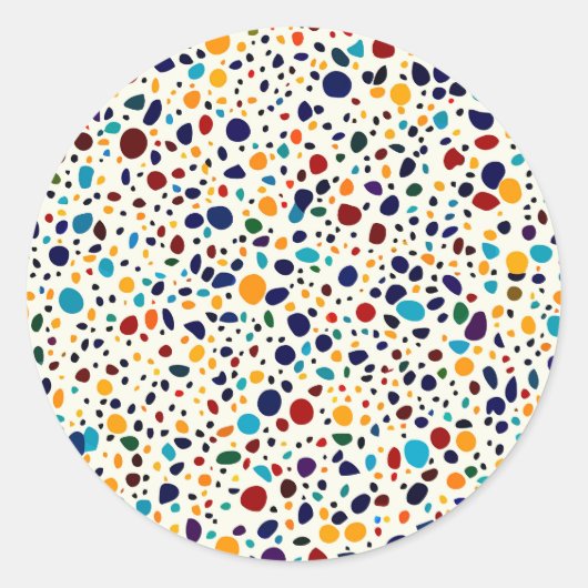 丸いテラゾーストーンポリゴン舗装 ラウンドシール (正面)