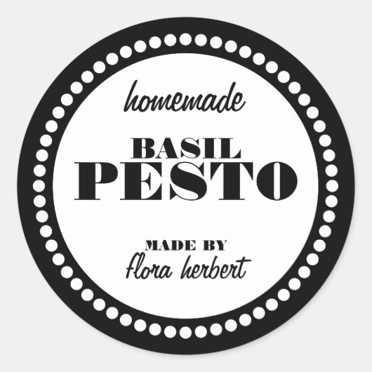 丸いドットフレームJARラベルテンプレート ラウンドシール (正面)