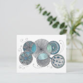 丸いドードル葉書 ポストカード (スタンド正面)