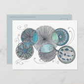 丸いドードル葉書 ポストカード (正面/裏面)