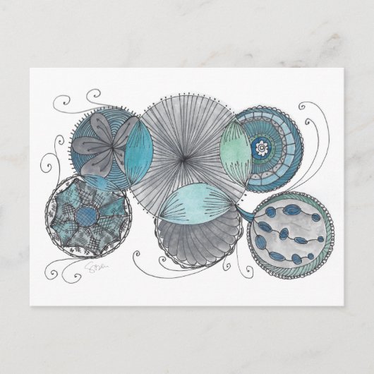 丸いドードル葉書 ポストカード (正面)