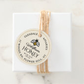 丸いハニージャベルネックタグアイボリー飾り蜂 フェイバータグ (インサイチュ)