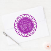 丸いハラヤングウベまたは紫のジャムジャー食品ラベル ラウンドシール (封筒)