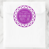 丸いハラヤングウベまたは紫のジャムジャー食品ラベル ラウンドシール (バッグ)