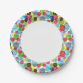 丸いバブルの子のパターン2 ペーパープレート (正面)