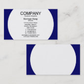 丸いパネル – 白（濃い青） 000066 名刺 (正面/裏面)