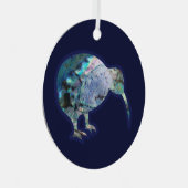 丸いパレアキウイバードクリスマスデコレーション メタルオーナメント (正面右)