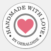 丸いパーソナライズされたシール ラウンドシール (正面)