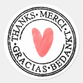 丸いビジネスステッカー、感謝のメッセージ ラウンドシール