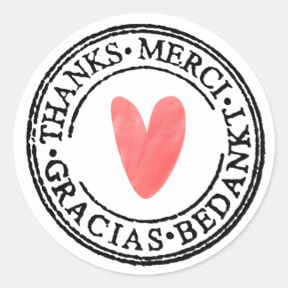 丸いビジネスステッカー、感謝のメッセージ ラウンドシール