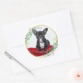 丸いフローラリース ラウンドシール (封筒)