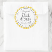 丸いブッシュ蜂蜜イエロージャムのトップ食品ラベル ラウンドシール (バッグ)