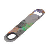 丸いブラシストロークのデジタルアート。 スピード栓抜き (正面アングル)