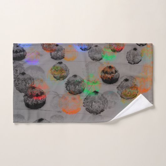 丸いブラシストロークのデジタルアート。 ハンドタオル (ハンドタオル)