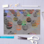 丸いブラシストロークのデジタルアート。 薄葉紙 (クラフト)