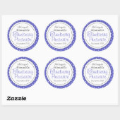 丸いブルーベリーの保存またはジャムの瓶の食品ラベル ラウンドシール (シート)