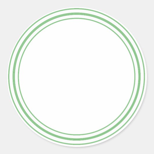 丸いプレーンのステッ縁どク付き- Greetings Lables ラウンドシール (正面)