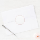 丸いプレーンのステッ縁どク付き- Greetings Lables ラウンドシール (封筒)