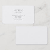 丸いプレーンシンプルホワイトアトラクティスタイリッシュブ 名刺 (正面/裏面)