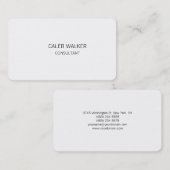 丸いプレーンシンプルホワイトアパティカル両面 名刺 (正面/裏面)