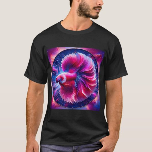丸いベタのデザイン Tシャツ (正面)