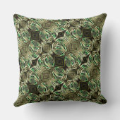 丸いベージュとミントメタルとガラスハンドル クッション (裏面)