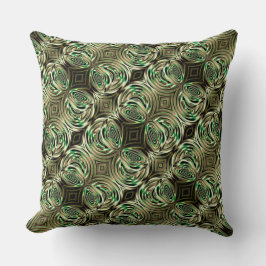 丸いベージュとミントメタルとガラスハンドル クッション