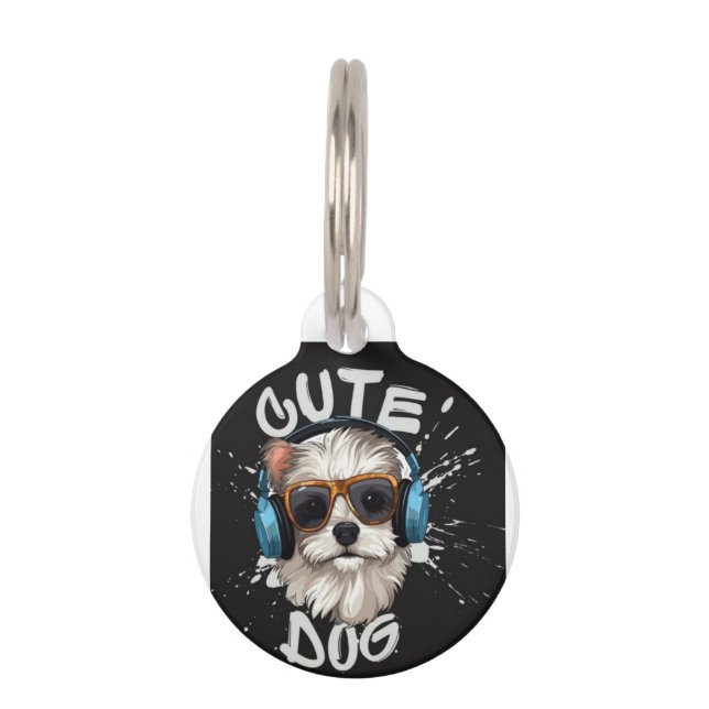 丸いペットタグ ペット　ネームタグ (正面)