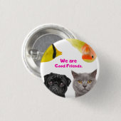 丸いボタン、小1 1/4インチ 缶バッジ (正面&裏面)