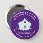 丸いボタン、巨大、4インチ 缶バッジ (正面&裏面)