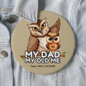 丸いボタン:私のパパ私の古い私(茶色) 缶バッジ (インサイチュ)