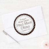 丸いポットブラックオリーブのジャムjar食品ラベル ラウンドシール (封筒)