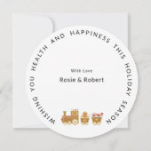 丸いミニマルクリスマスジンジャーブレッド シーズンカード (裏面)