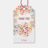丸いモザイク　ありがとうございます ギフトタグ (正面)