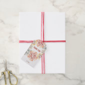 丸いモザイク　ありがとうございます ギフトタグ (より糸付き)