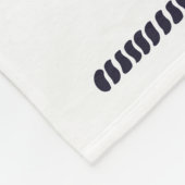 丸いロープフレームの海の灯台 フリースブランケット (角)