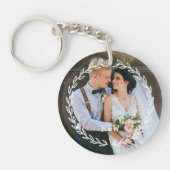 丸いヴィンテージ枠モノグラムの写真 キーホルダー (正面)