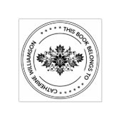 丸いヴィンテージ花本は次のものだ ラバースタンプ (インプリント)