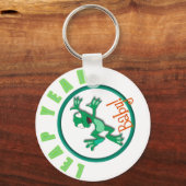 丸い中のカエル キーホルダー (正面)