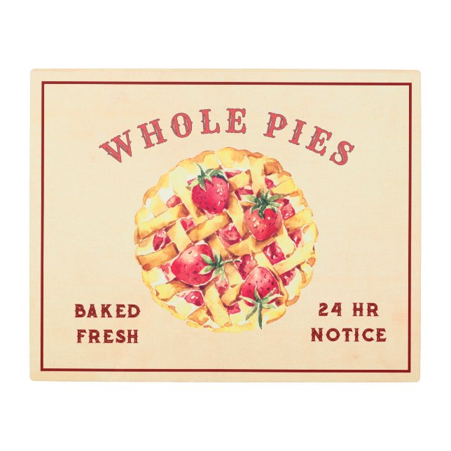 丸い丸い円しいちご メタルプリント (正面)