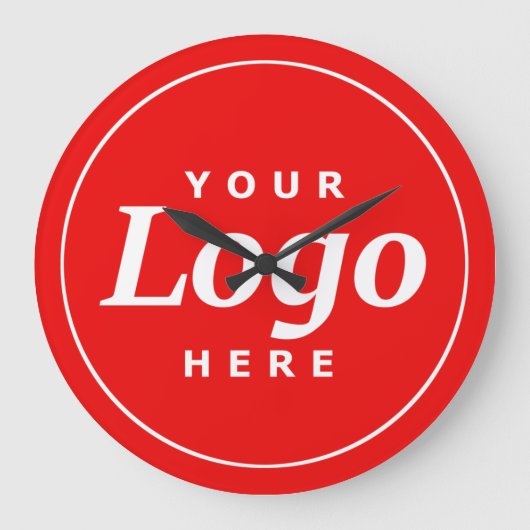 丸い会社ロゴ大型時計 ラージ壁時計 (正面)