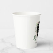 丸い円のカスタム会社ロゴ 花のグリーン 紙コップ (右)