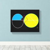 丸い円キャンバス キャンバスプリント (インサイチュ (ウッドフロア))