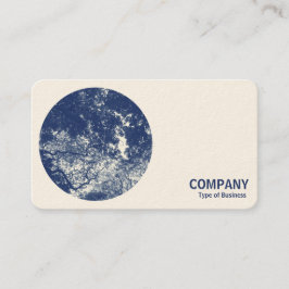 丸い写真 – ウッドランドキャノピー02 – シアノタイプ 名刺