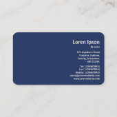 丸い写真-川沿いの木-シアノタイプ 名刺 (裏面)