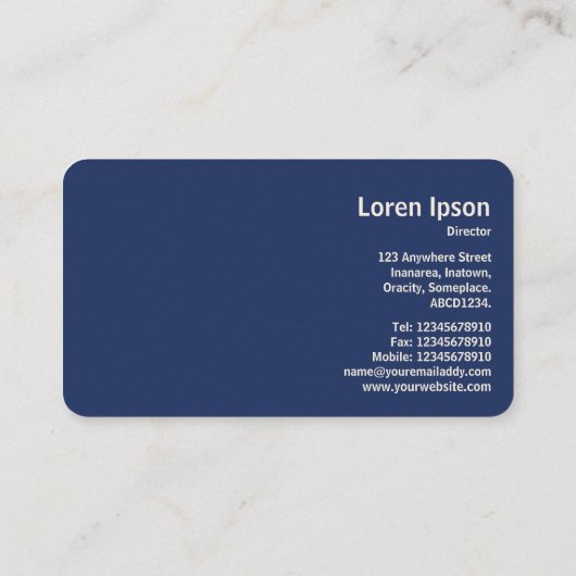 丸い写真-川沿いの木-シアノタイプ 名刺 (裏面)