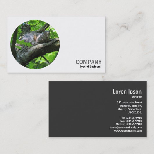 丸い写真 – 木々から見る 名刺 (正面/裏面)