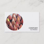 丸い写真 – 色鉛筆 名刺 (正面)