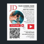 丸い写真&QRコード， Youtube - Vlogger チラシ<br><div class="desc">Circled Photo & QR Code,  Youtube - Vlogger's Flyer by 広告 The Business Card Store.</div>