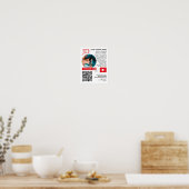 丸い写真&QRコード, Youtube - Vlogger ポスター (キッチン)